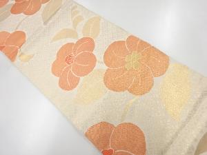 アンティーク　梅に椿模様織出し袋帯（材料）